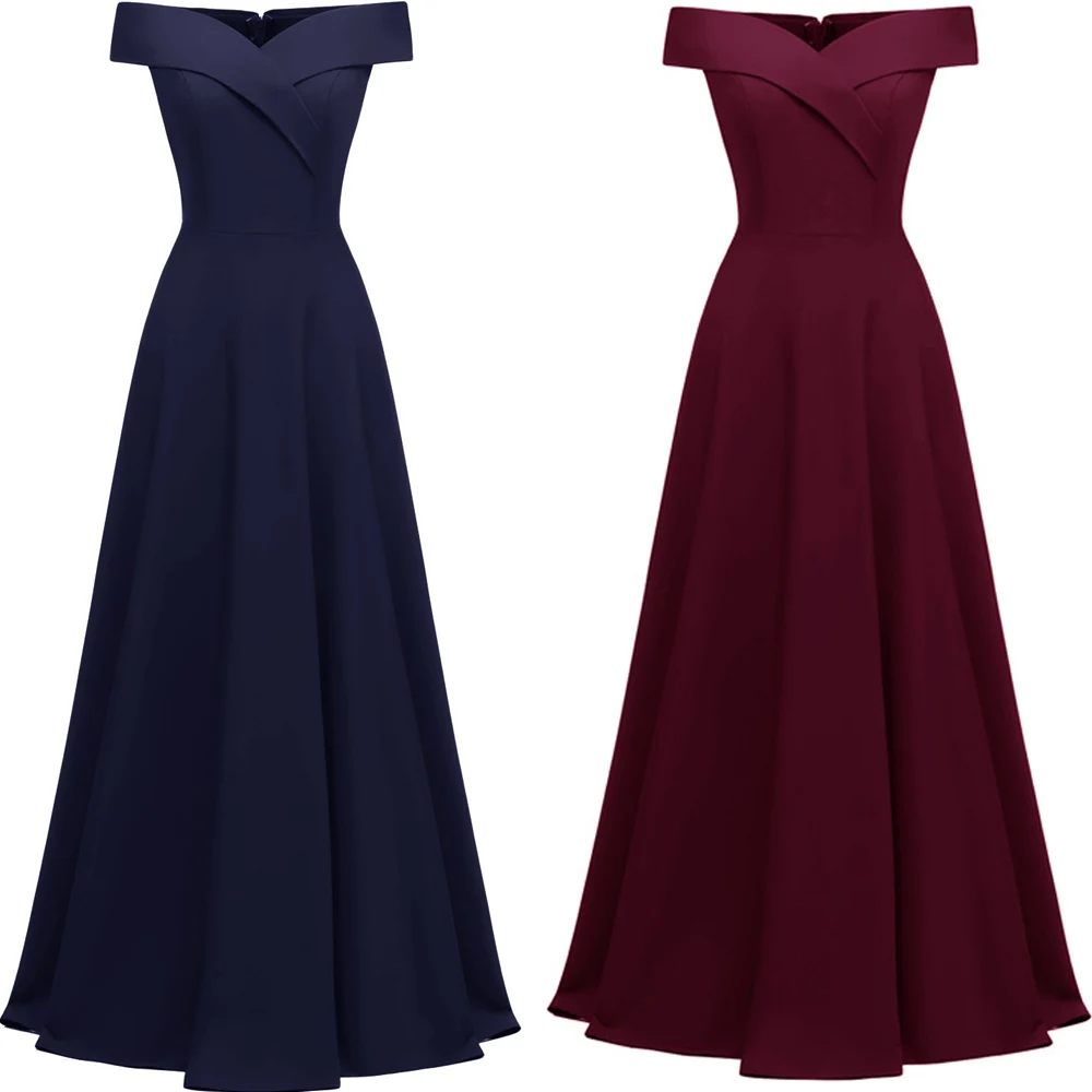 

Women Summer maxi long Dress Sleeveless Sexy Evening Party Dresses off Shoulder Elegant Vintage Autumn Dress Plus Size