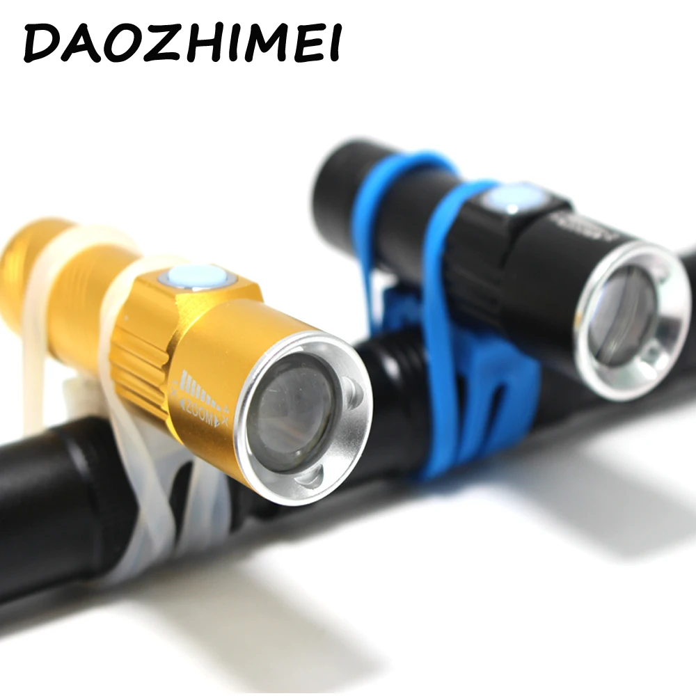 Portable Zoom LED Flashlight Rechargeable usb Torch Flash Light Bike