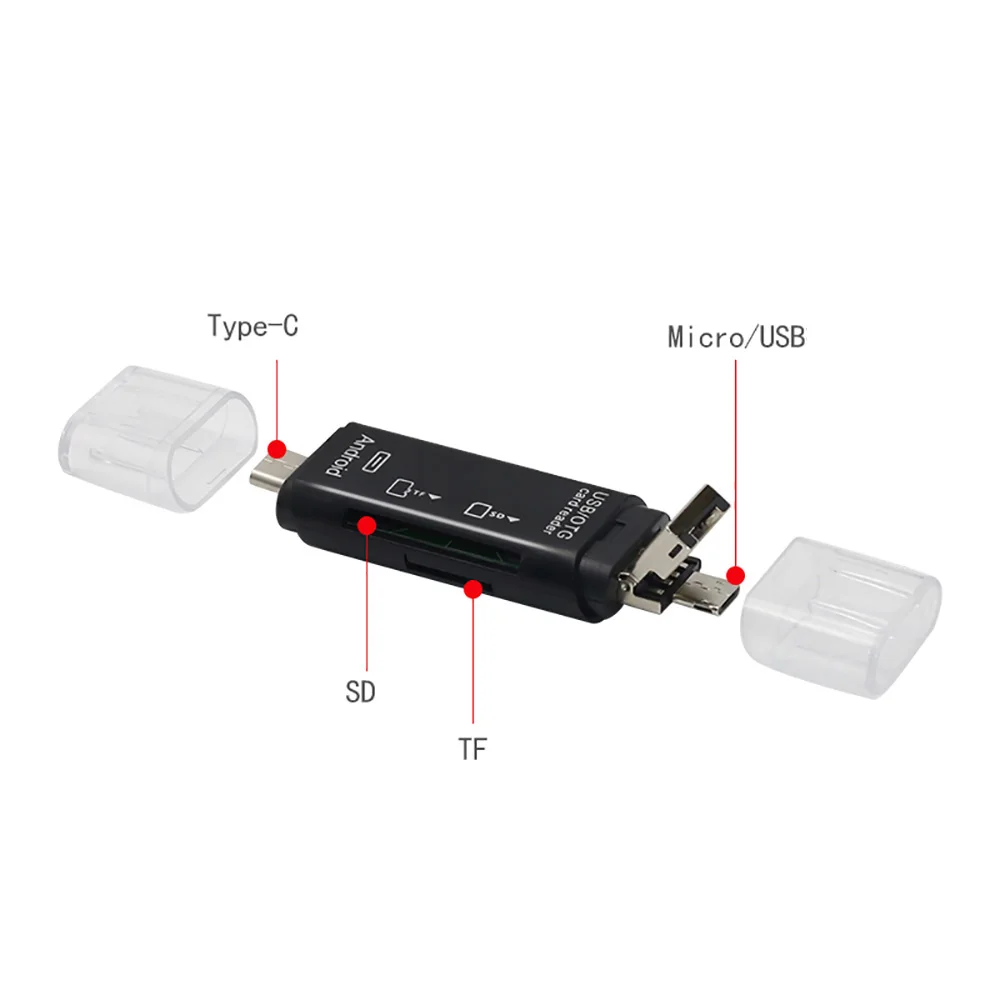 2019 Новое поступление 3 в 1 Тип C/Micro USB/USB OTG кардридер высокая скорость USB 2,0 универсальный OTG TF/SD для Macbook компьютер Android