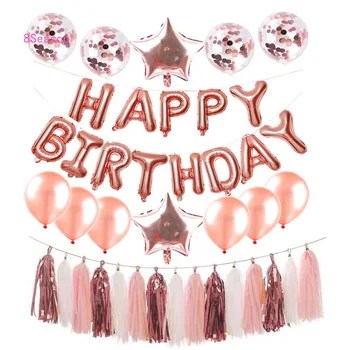 

8Season Baby Shower Foil Balon Alphabet 16 Inch Letter Happy Birthday balloon Party Decoration Kids Event Supplies Air Ballon