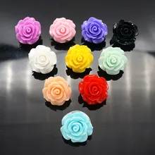 Мода красота 10 шт. Смешанный Красочный Круглый купол Смола Цветы 18 мм Кнопки fit оснастки браслет оснастки jewelry NS0027