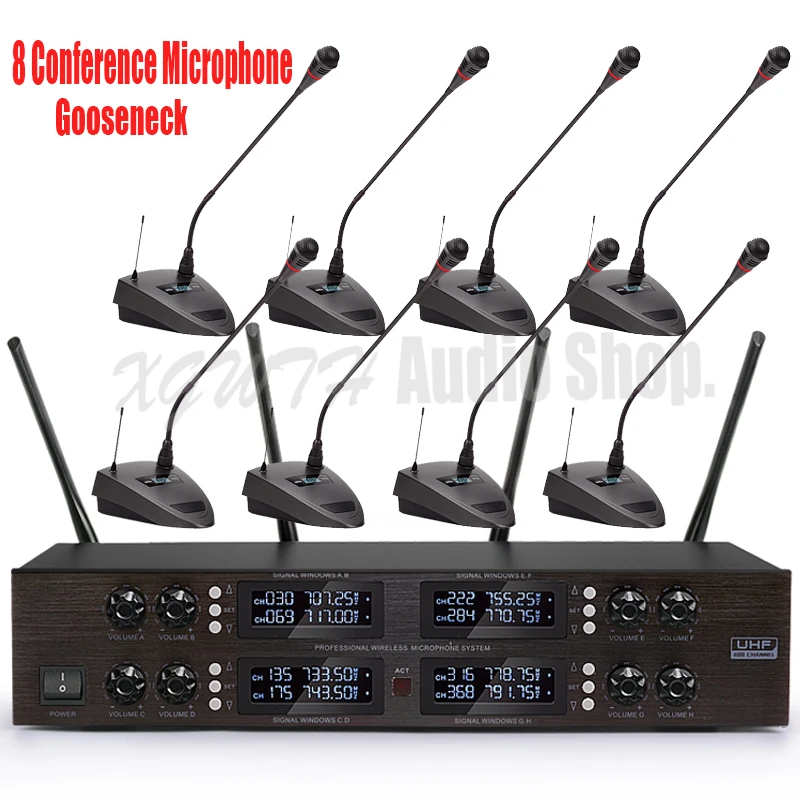 UHF Цифровой беспроводной аудио микрофон система ручной гарнитуры Конференц