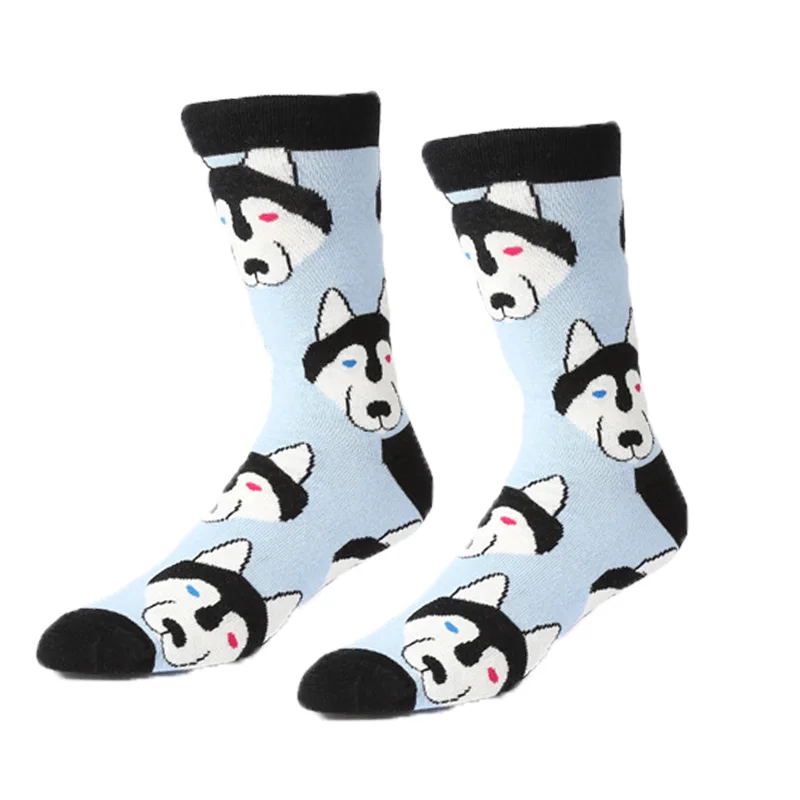 

JULY'S SONG Happy Socks Colorful Cotton Winter Funny Dress Men's Socks
