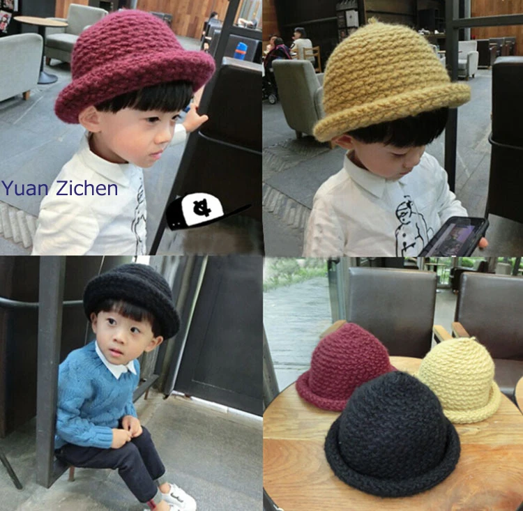 Fashion Winter Hats Baby Boy Hats For Girls Bucket Hat Boys Cap ChildrenCap Kids Solid Caps For Photo Shoot Children