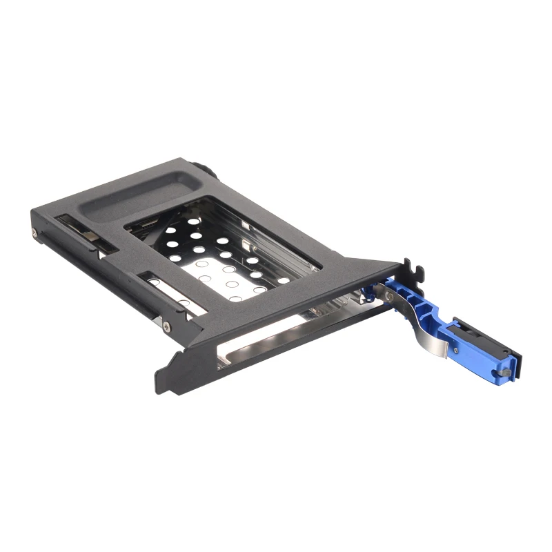  Azul todas las aleación de aluminio PCI Slot mobile rack soporte 25 pulgadas SATA HDD/SSD para la r