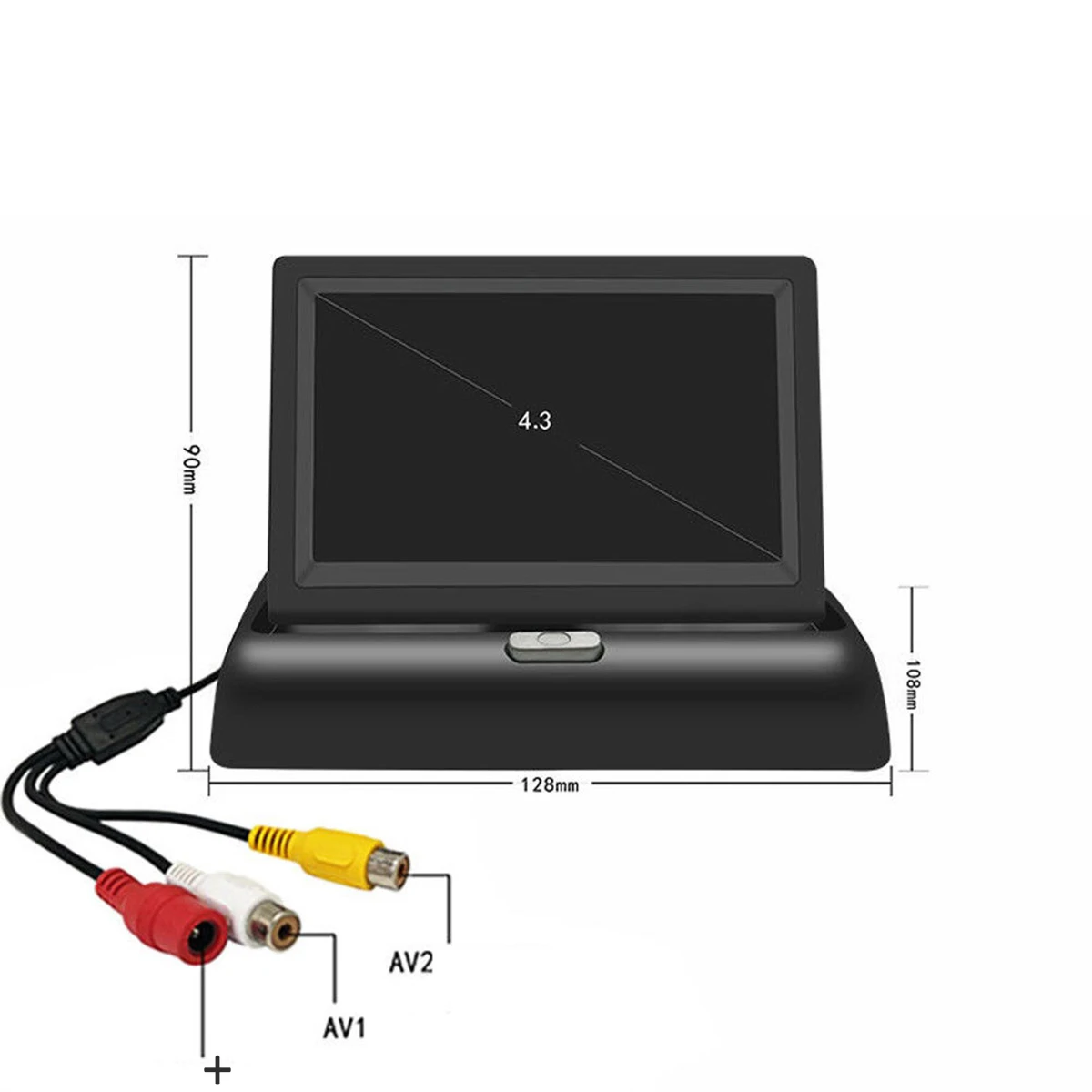 4,3 ''складной TFT lcd цифровой монитор для автомобиля, грузовика, парковочная камера заднего вида, ИК камера ночного видения+ беспроводной передатчик