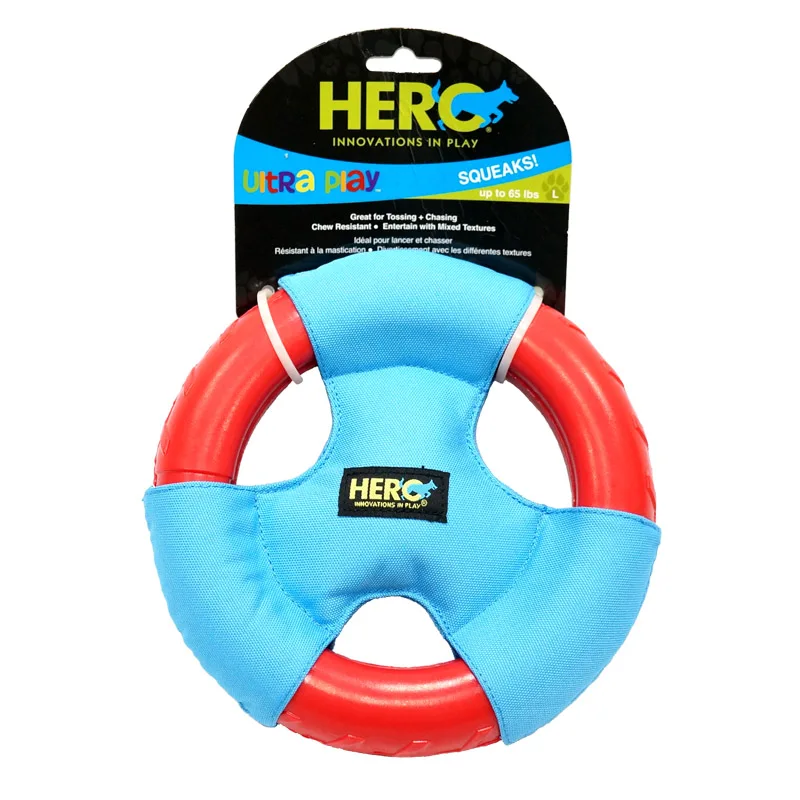 HERO Dog Toys Steering Wheel Shape Dog Toy Squeaky Toy Interactive for Medium or Large Dogs
