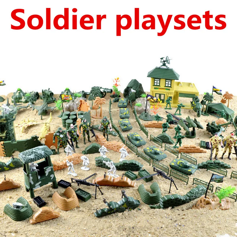 Солдат игровые наборы, военного моделирования Модель 200 солдат пехоты, экологически чистого пластика, развивающие игрушки, бесплатная