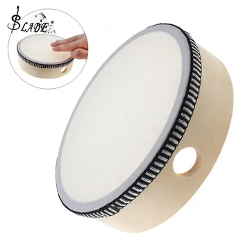 

6 Inch Musical Tambourine Tamborine Wood Drum Round Percussion Sheepskin Drums for Children