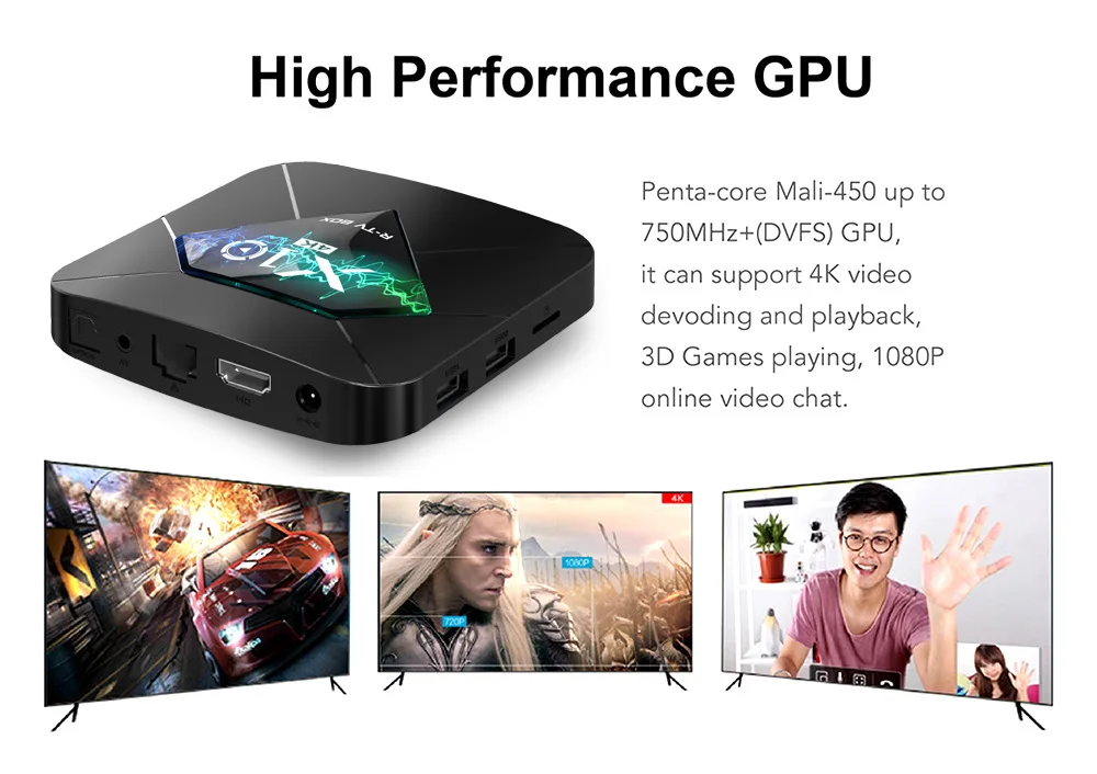 

X10 S905W Smart TV Box Quad Core 2GB+16GB Android 7.1 OS WIFI H.265 HDR 3D 4K Set Top Box Media Player