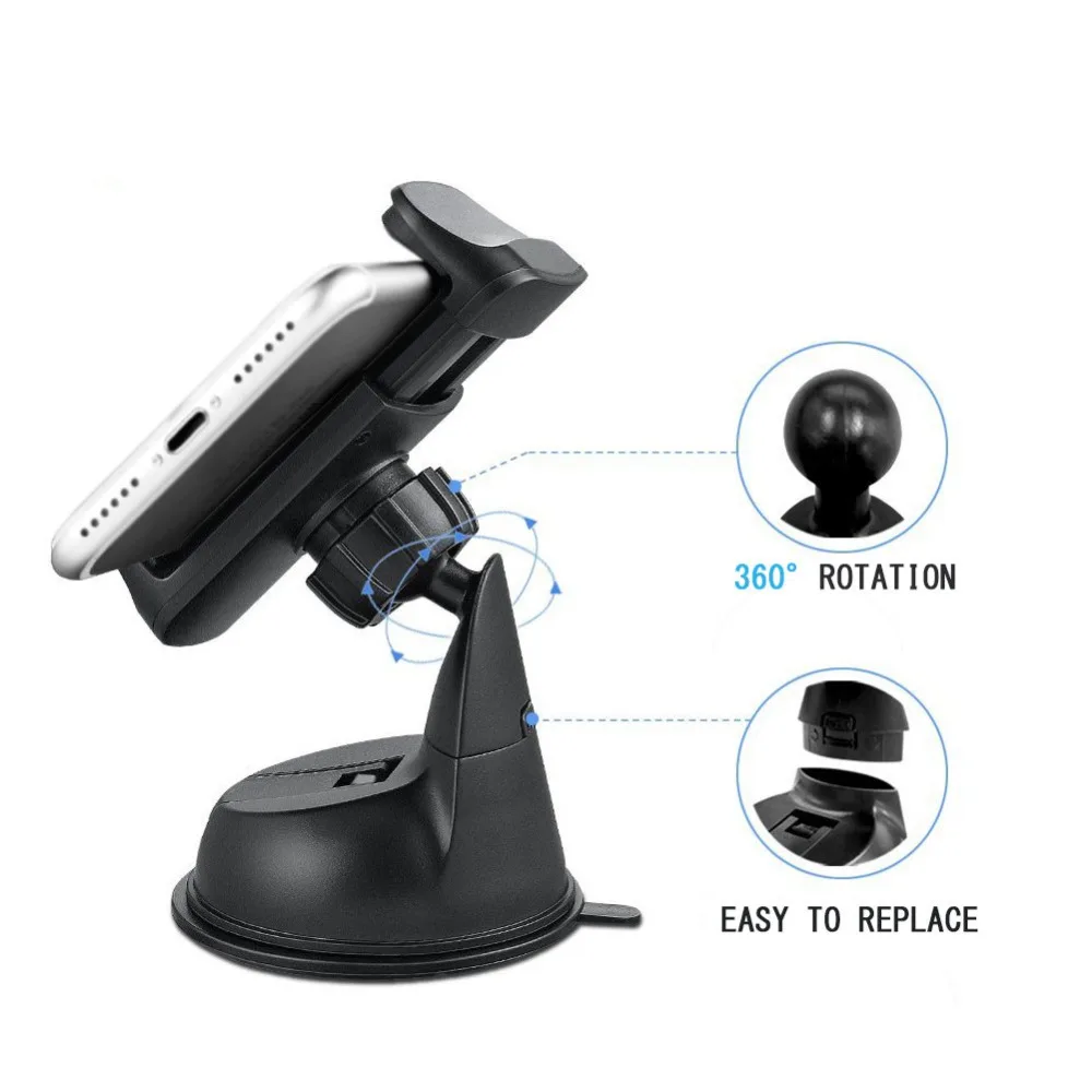 Ascromy Car Phone Mount Universal Cell Phone Holder for Xiaomi Redmi Note 7 Pro iPhone X XS Max XR 8 Dashboard Windshield Stand (5)