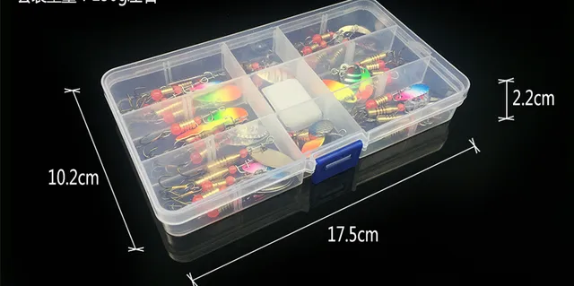 Scatola Esche Da Pesca Impermeabile | Doppia Faccia | Per Spoon, Spinner E Mosche | 15x10x4cm - Foto 9