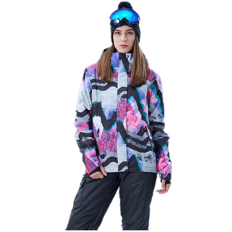 Женская лыжная куртка, лыжная одежда, водонепроницаемый ветроустойчивый сноуборд, куртка, уличная спортивная одежда, лыжная Сноубордическая куртка