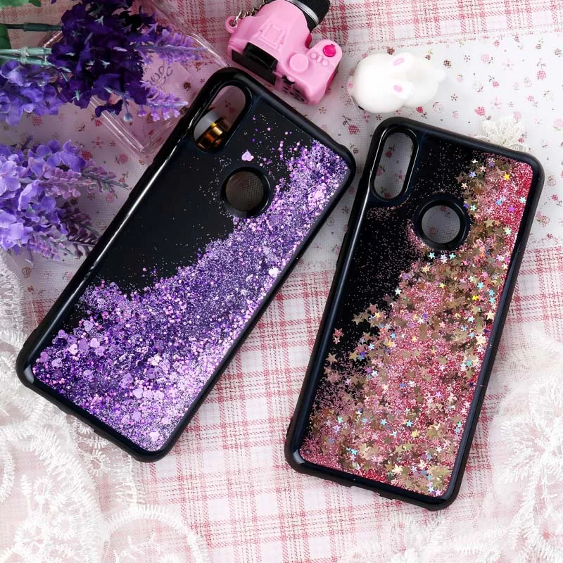 

For Huawei Honor 8X Cases Glitter Dynamic Liquid Honor 8A 8s 8C 9 10 Lite Play 5C 5X 6X 7X V10 V20 Y6 Prime 2019 Case Covers