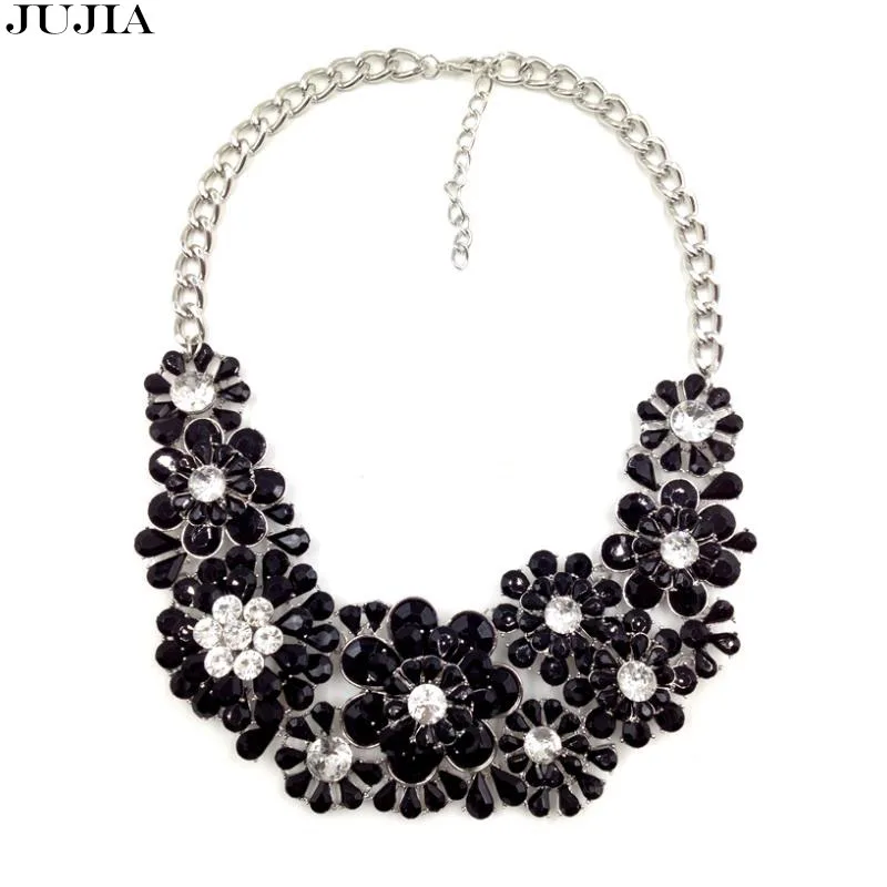 New famous brand collar big heavy vintage fashion flower necklaces
