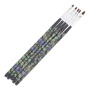 WUF 5Pcs/Pack DIY Professional Nail Tools Nail Art Design Painting Tool Pen Polish Brush Set Kit Nail Brushes Tools 38