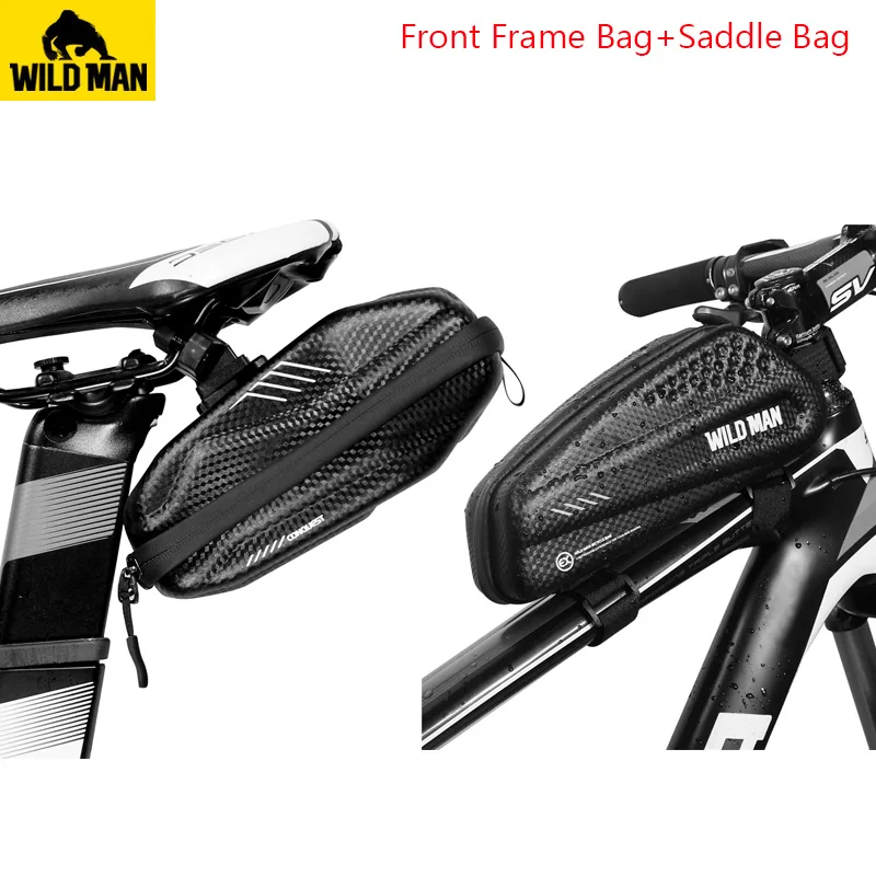 WILD MAN велосипедная верхняя труба передняя балка сумка Мобильный чехол для телефона непромокаемый анти давление MTB седло велосипедная сумка для заднего сиденья ремонтная сумка для инструментов - Цвет: EX with E7