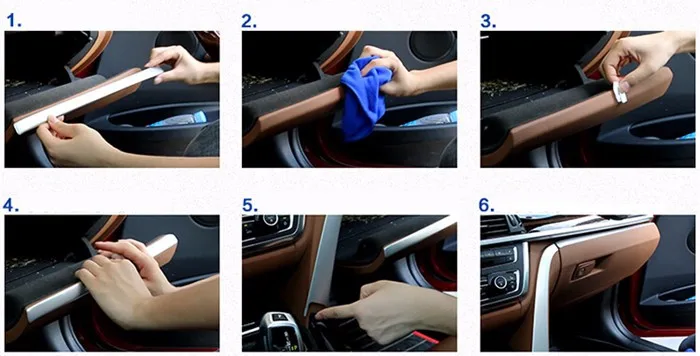 Car styling co-pilot storage box cover trim strips stainless steel toolbox trim sequin 3D sticker for BMW 34 series GT 328i (2)