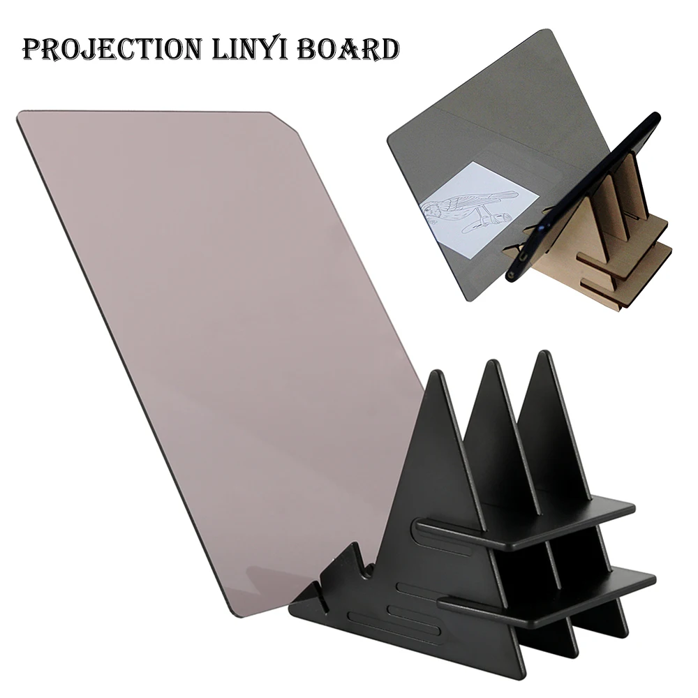Imagem Prancheta de Desenho Esboço Pintura Espelho de Escurecimento Suporte Placa Reflexão Tracing Copiar Projeção Mesa Plotter Placa de Linyi 12 traçando cópia de mesa de projeção placa linyi plotter