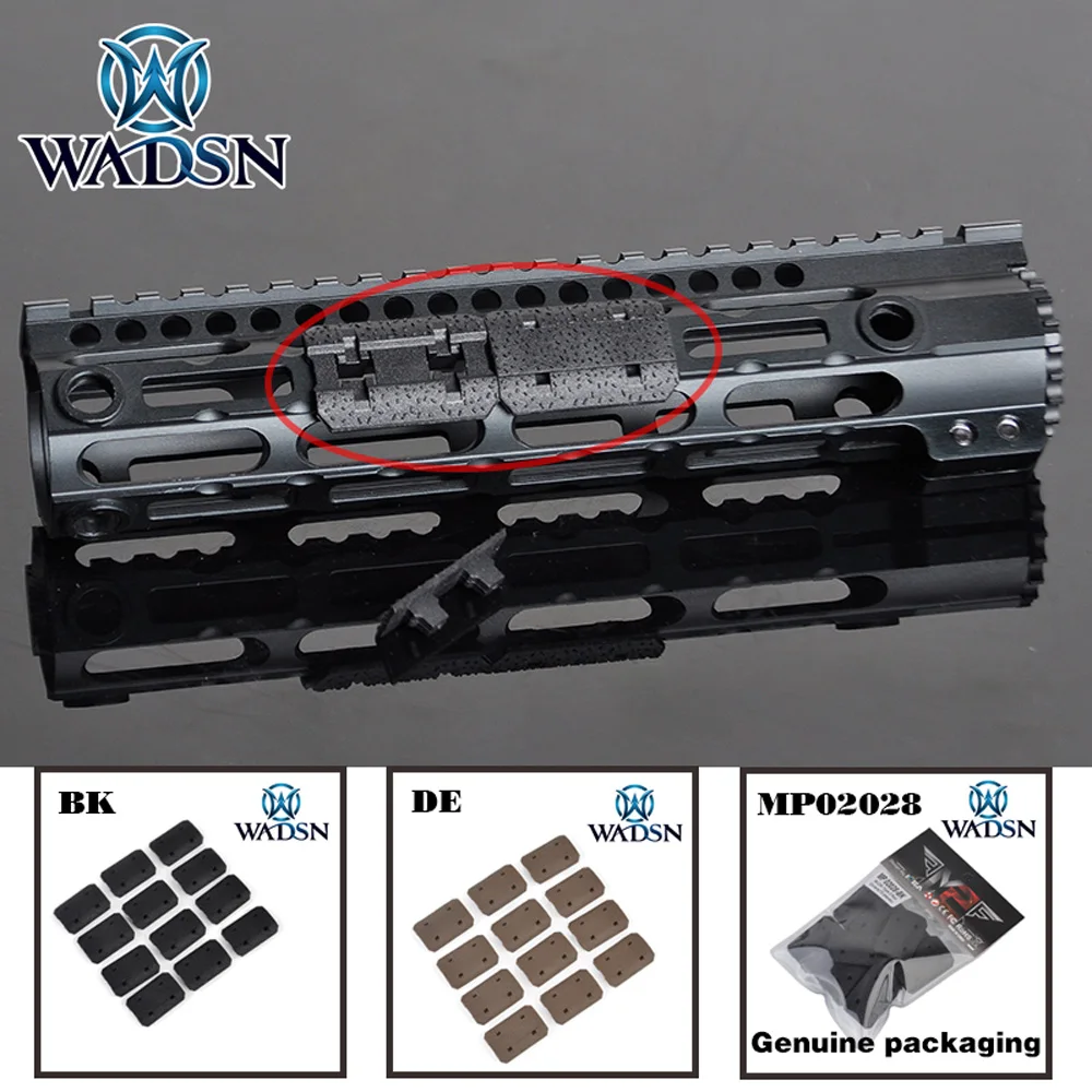 WADSN 12 шт. тактические Mlok Тип 2 рельсовые крышки eMag Pul Тип для M-lok слот-система рельсовая планка для наружного охотничья военная игра Acessory