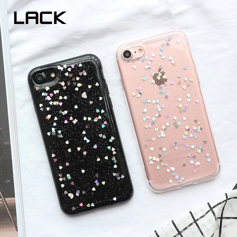 LACK Fashion Colorful Shining Love Heart Phone Cases For
