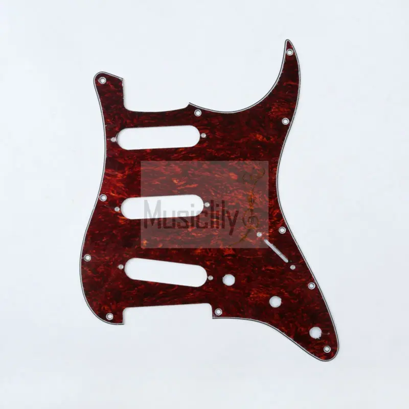 Red Tortoise 4Ply SSS ST Guitar Pickguard For FenderStrat