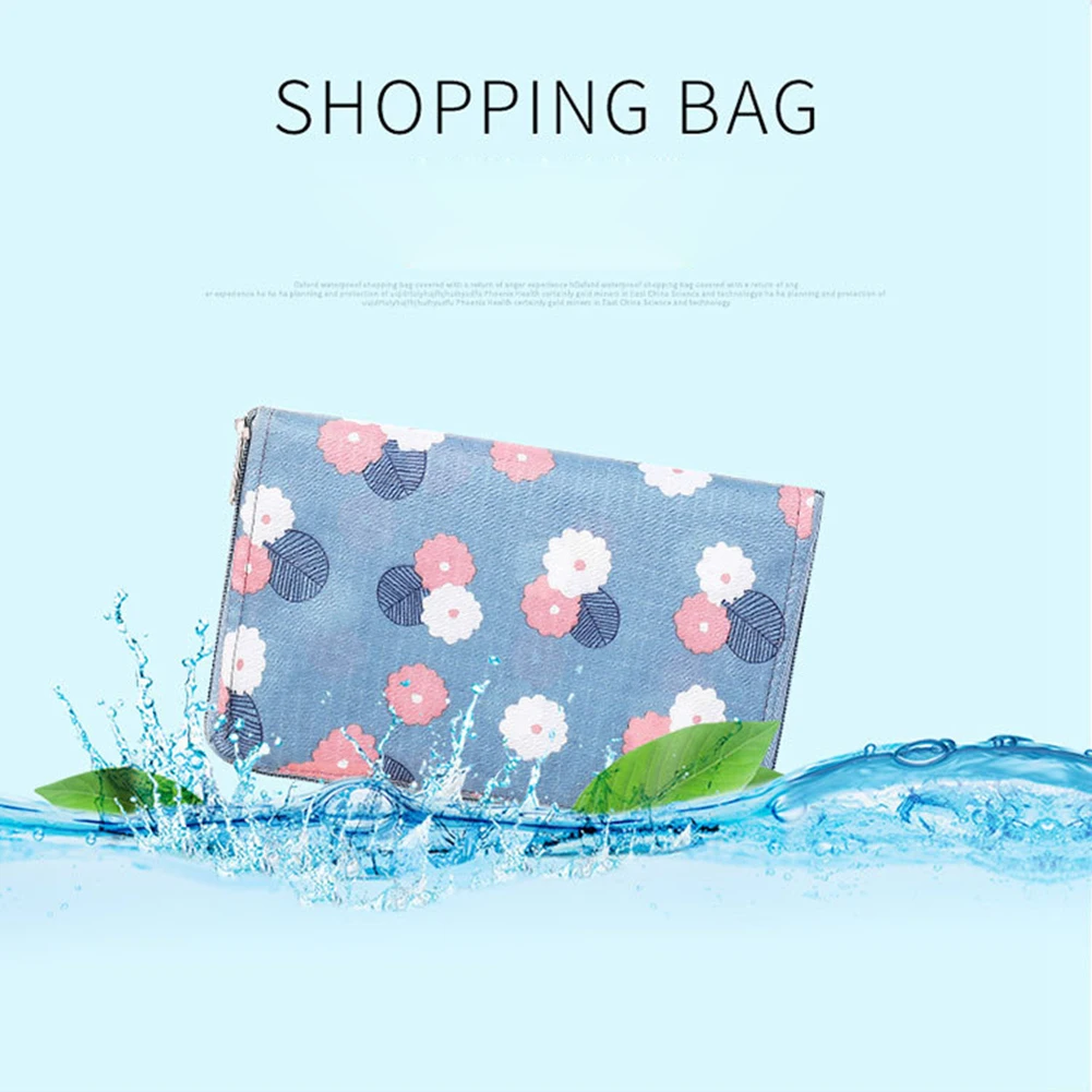 Женская Экологичная Складная Многофункциональная сумка для хранения, многоразовая сумка с цветочным принтом, переносная сумка для покупок, сумки-тоут