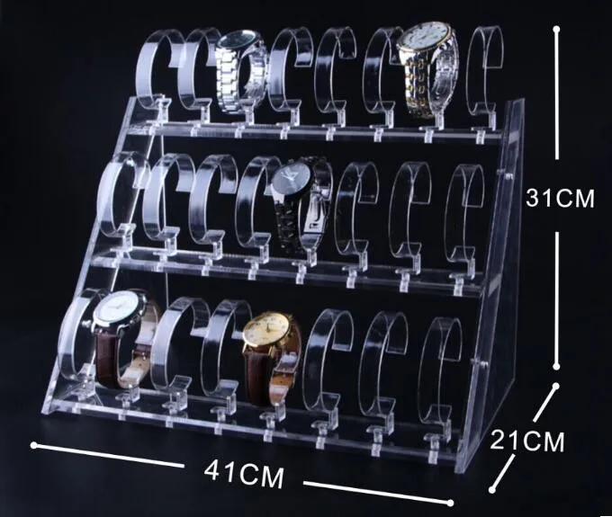 

High Quality Acrylic Watch display stand Three Layer Of 24 Bit Watch display Holder Jewelry Showcase Watch Bracelet display rack