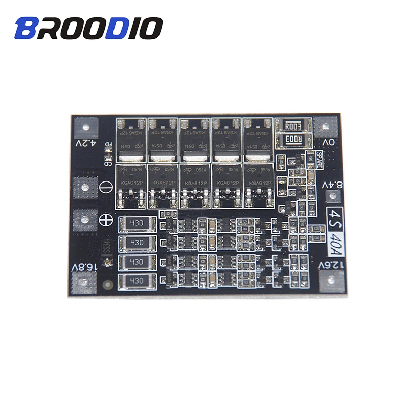 

BMS 4S 14.8V 16.8V 18650 Lithium iron Battery Protection Equalizer board With balancer balanced 40A For Electric drill