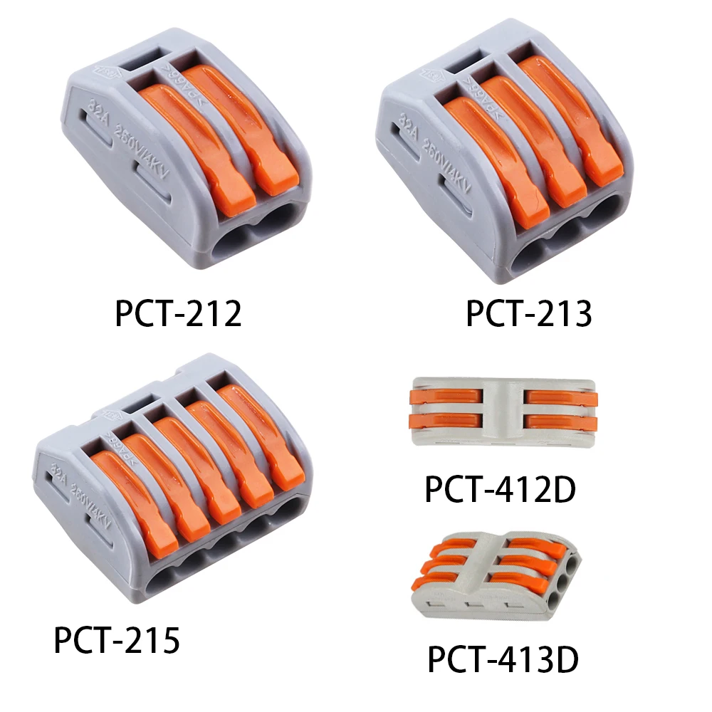 10 шт. PCT 212/213/215 (222 212 222 213 215) Универсальный Компактный проводной соединитель
