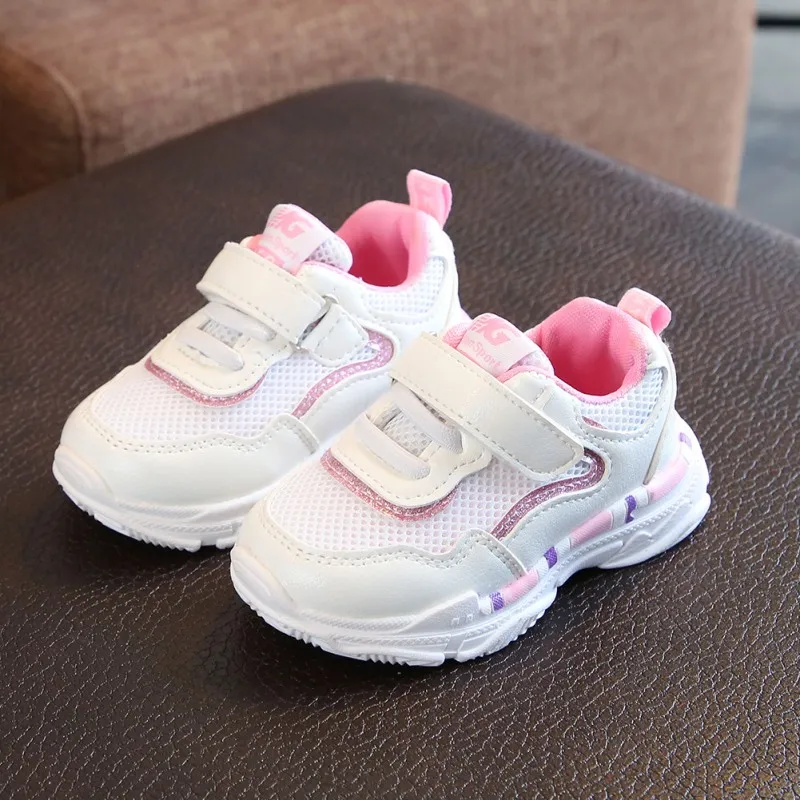 Весенне-Осенняя детская обувь; сетчатые Повседневные детские кроссовки для мальчиков и девочек; дышащая Спортивная обувь для малышей