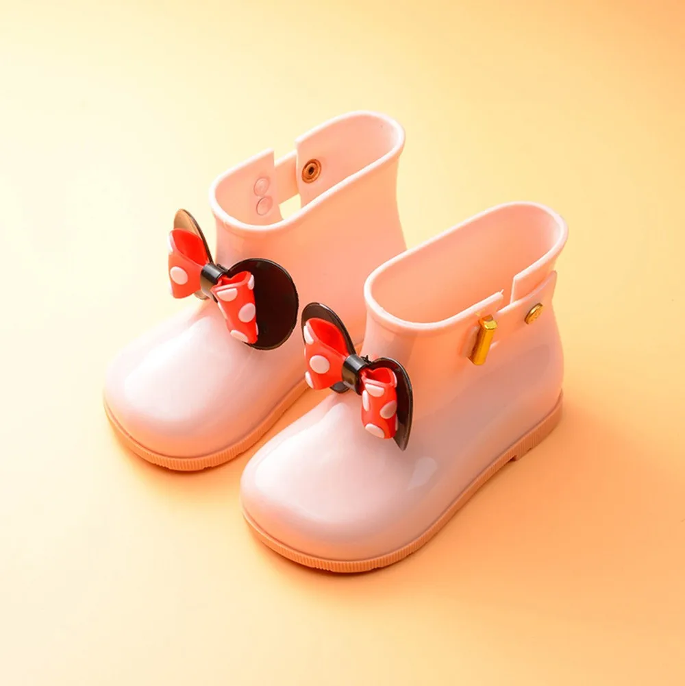 

Newborn Baby Girls Toddler Dot Rubber waterproof rain boots WaterproofStudent Boots Rain Shoes rain boots women short#QJ