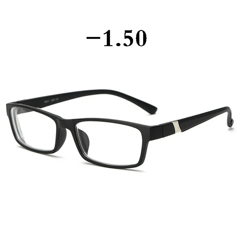 Iboode анти синий-луч близорукие очки близорукость очки женские мужские модные короткие очки для коррекции зрения-1,0-1,5-2,0-2,5-3,0-3,5-4,0 - Цвет оправы: Black -1.50