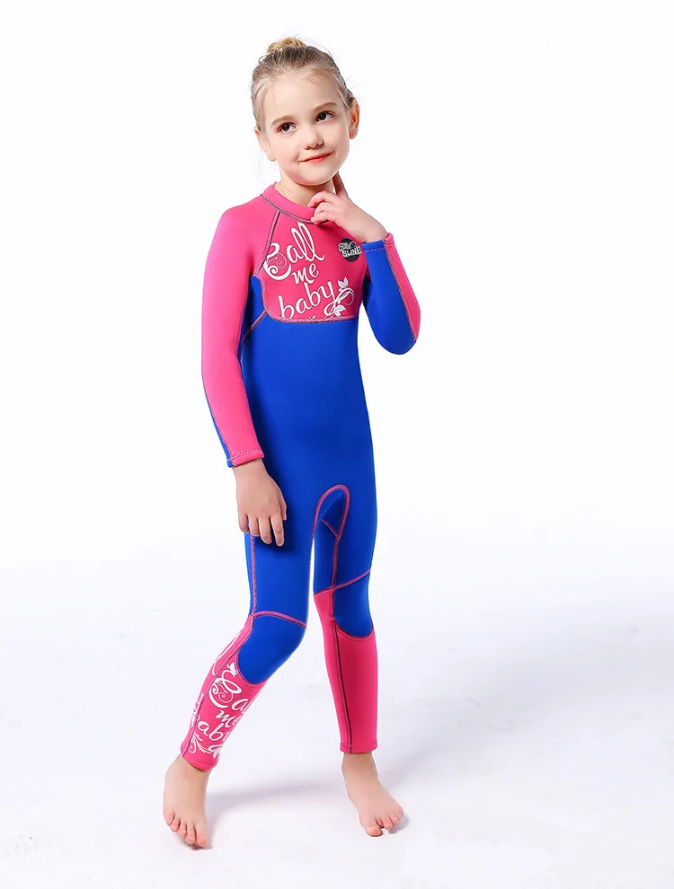 FAVSPORTS гидрокостюм детей 3 мм дети дайвинг костюм для девочек держать тепло Цельный с длинными рукавами купальники с защитой против ультрафиолета Рашгард S-2XL
