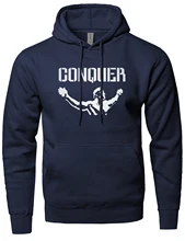 2017 Spring Sweatshirts Winter Fleece Hoodies With Hat Arnold Quote Conquer Pose Lifting Print Men’s Sportswear Crossfit Kpop