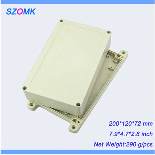 

4 pieces, IP65 electronics plastic outlet enclosure 200*120*72mm szomk hot selling abs junction boxes, wall mounted enclosure