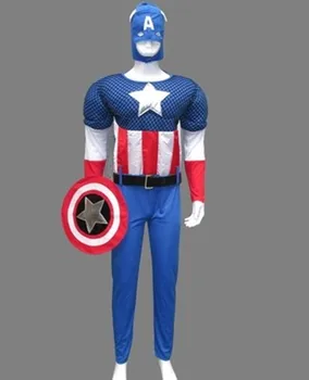 

New Marvel The Avengers: Age of Ultron Captain America Cosplay Costume Steve Rogers Outfits Adult Superhero Costume