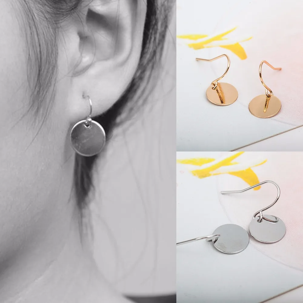 

Women Dangle Earrings Gold Silver Gothic Round Coin Swing Earrings Female Statement Fashion Jewelry Gift Wholesale