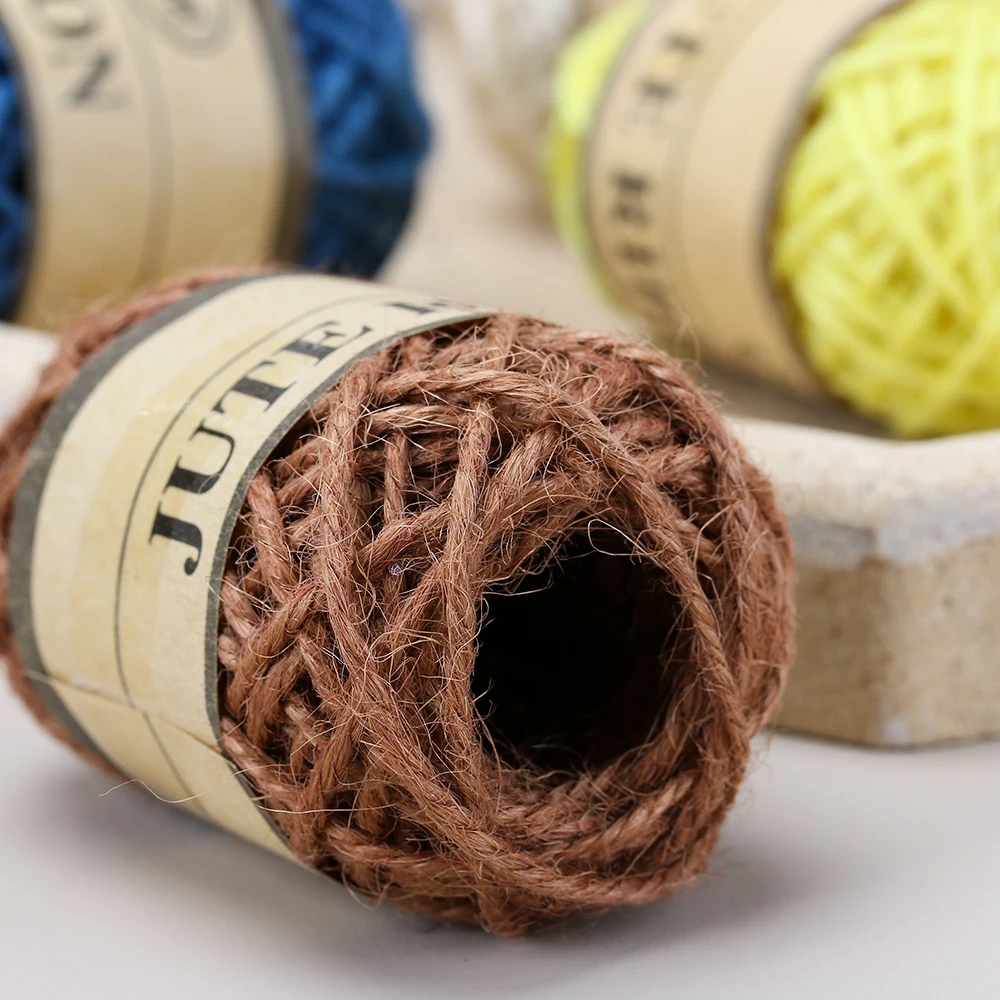 

10m Natural Jute Twine DIY Rope Cord Hemp Ropes String 1mm Rustic Packing String Wedding Decal Home Textile Garment Decoration