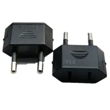 2-Round-Pins Socket-Converter Plug-Adapter Electrical-Power-Adapter-Socket CN China-To-Eu-Plug