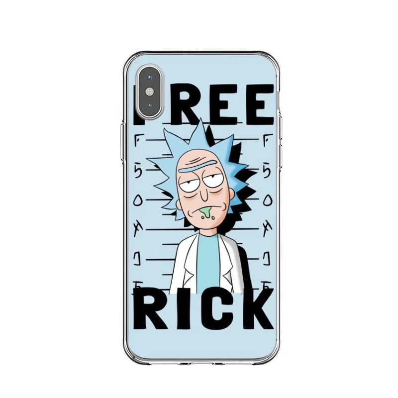 Rick And Morty чехол для телефона iPhone 8 8Plus 7 7Plus 6 6S Plus SE 5S 5 прозрачный жесткий X XS Max