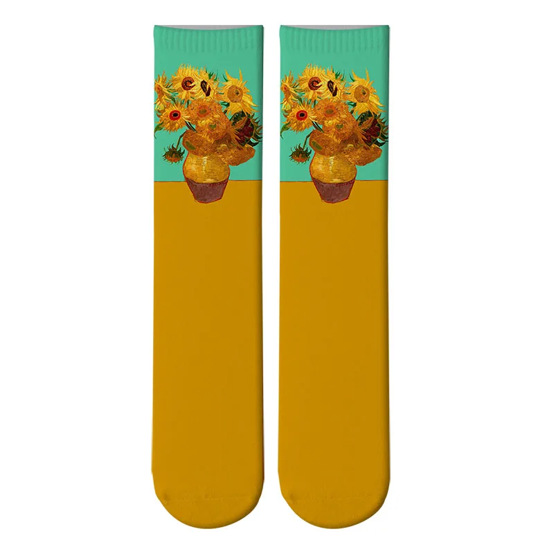 Веселая 3D-печать носки для женщин уличные забавные длинные носки harajuku модные популярные модные новые леопардовые носки 5ZWL13 - Цвет: Style6