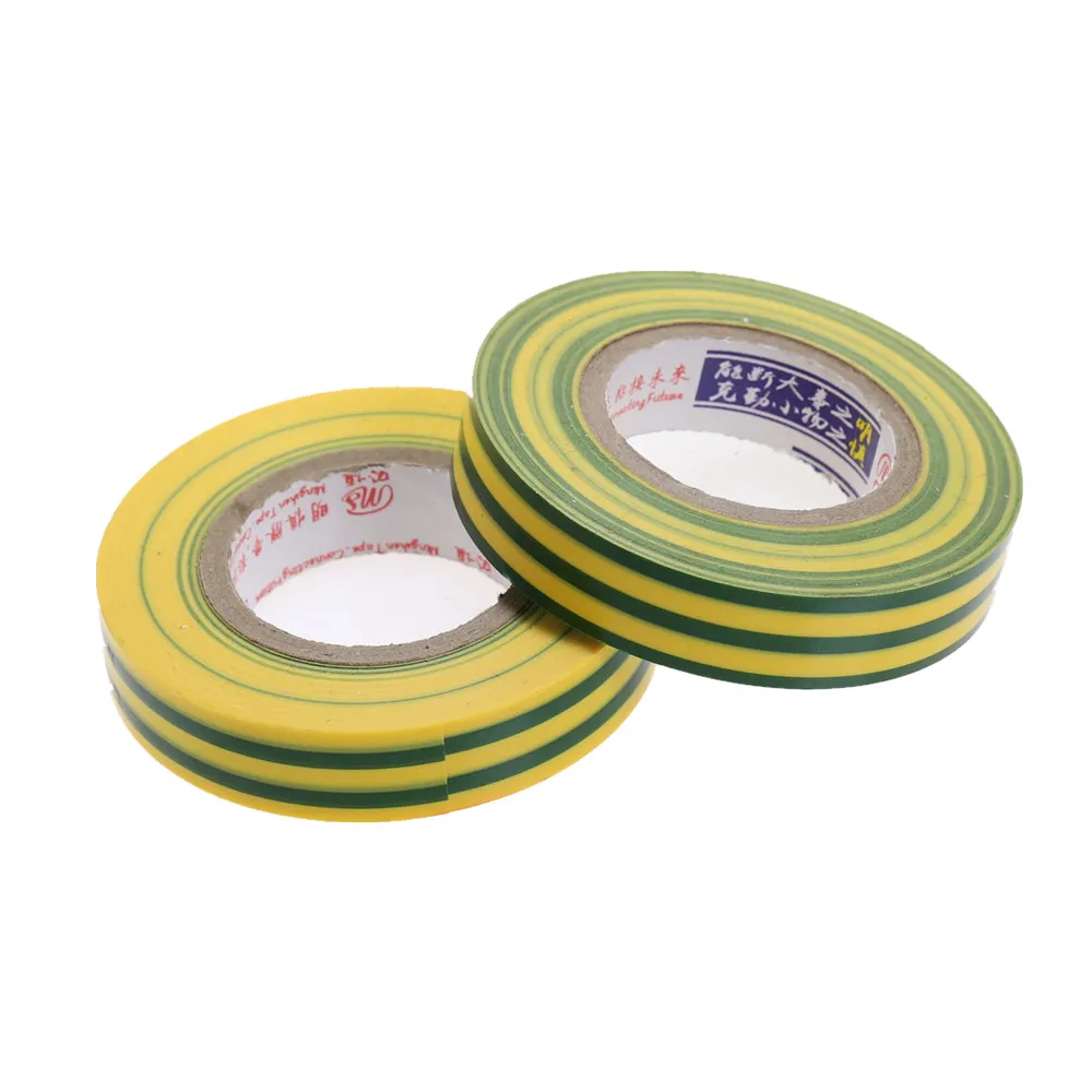 

LeKing Ground Wire Mark Adhesive Tape Electric Rubber PVC Yellow Green Double Color Practical Super Adhesive Insulating Tape 18M