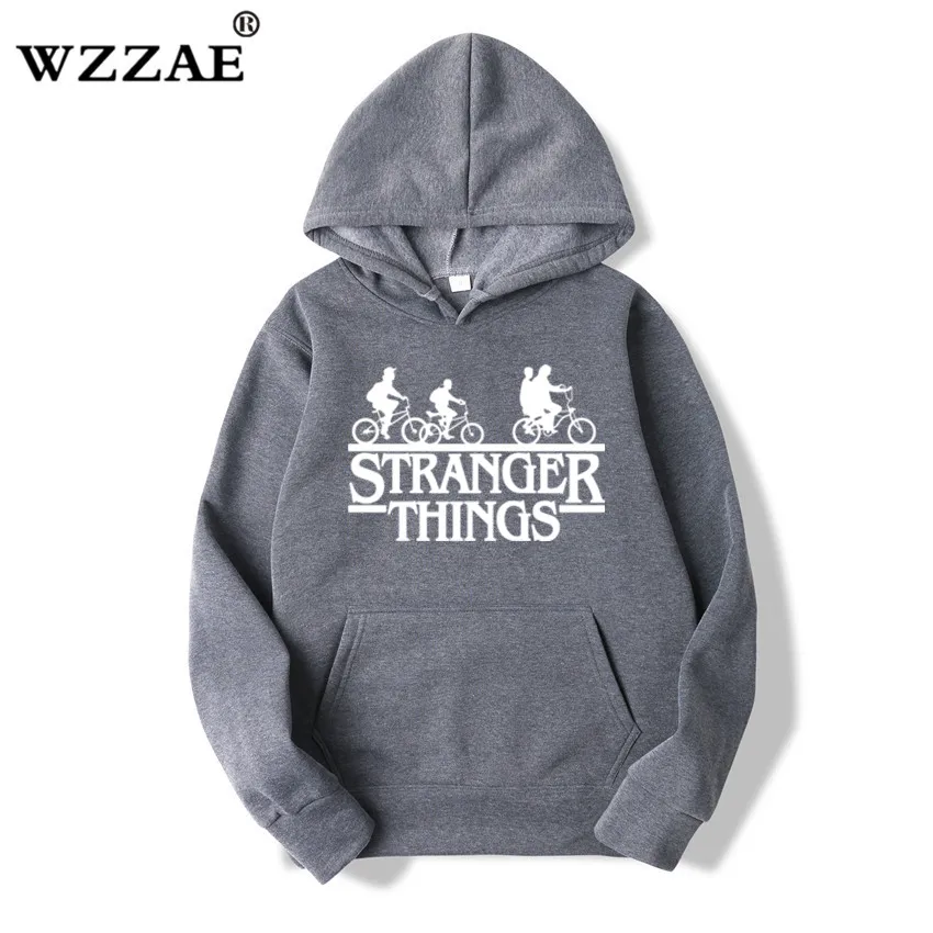 Skup 2018 Trendy twarze stranger things z kapturem męskie bluzy z kapturem i dresowe ponadgabarytowych na jesień z Hip Hop zimowe bluzy mężczyzn marki