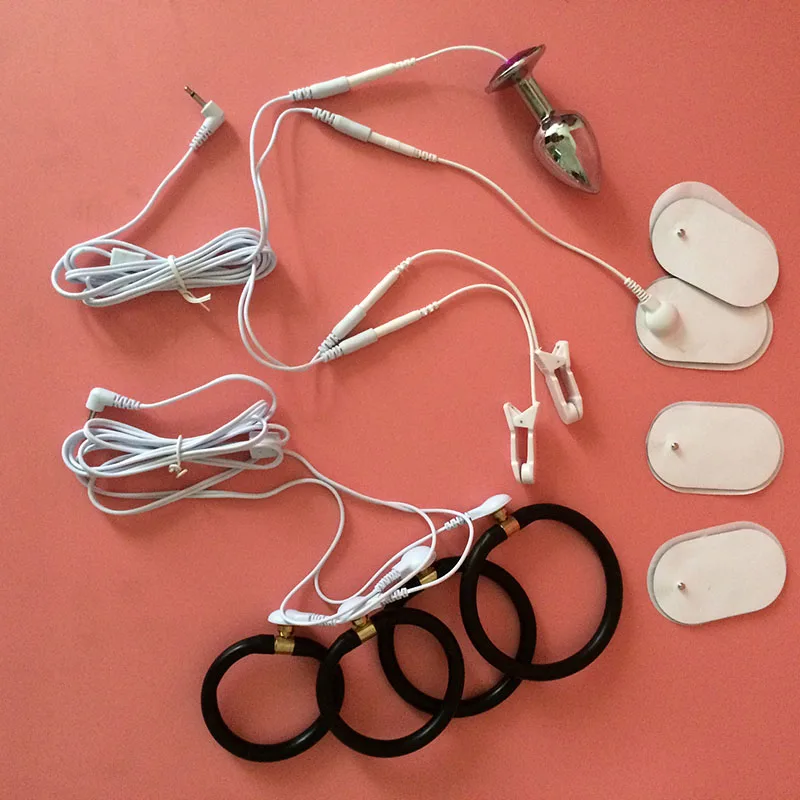Hot-Sale Electric Shock Penis Ring Electro Anal Plug Nipple Electro Stimulator Electro Cock Expander Ring Penis Sex Toys 7 Hot-Sale Electric Shock Penis Ring Electro Anal Plug Nipple Electro Stimulator Electro Cock Expander Ring Penis Sex Toys 7