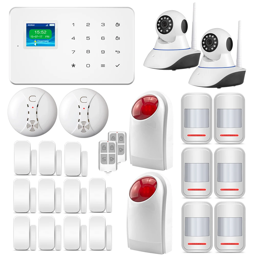 

KERUI 1.7 Inch TFT Screen GSM Home Burglar Security Alarm Protection APP Control alarm Kit