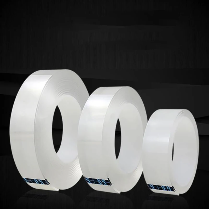 

Home Improvement Double Sided Tape Nano Transparent No Trace Acrylic Magic Tape Reuse Waterproof 1/3/5m Adhesive Tape Cleanable
