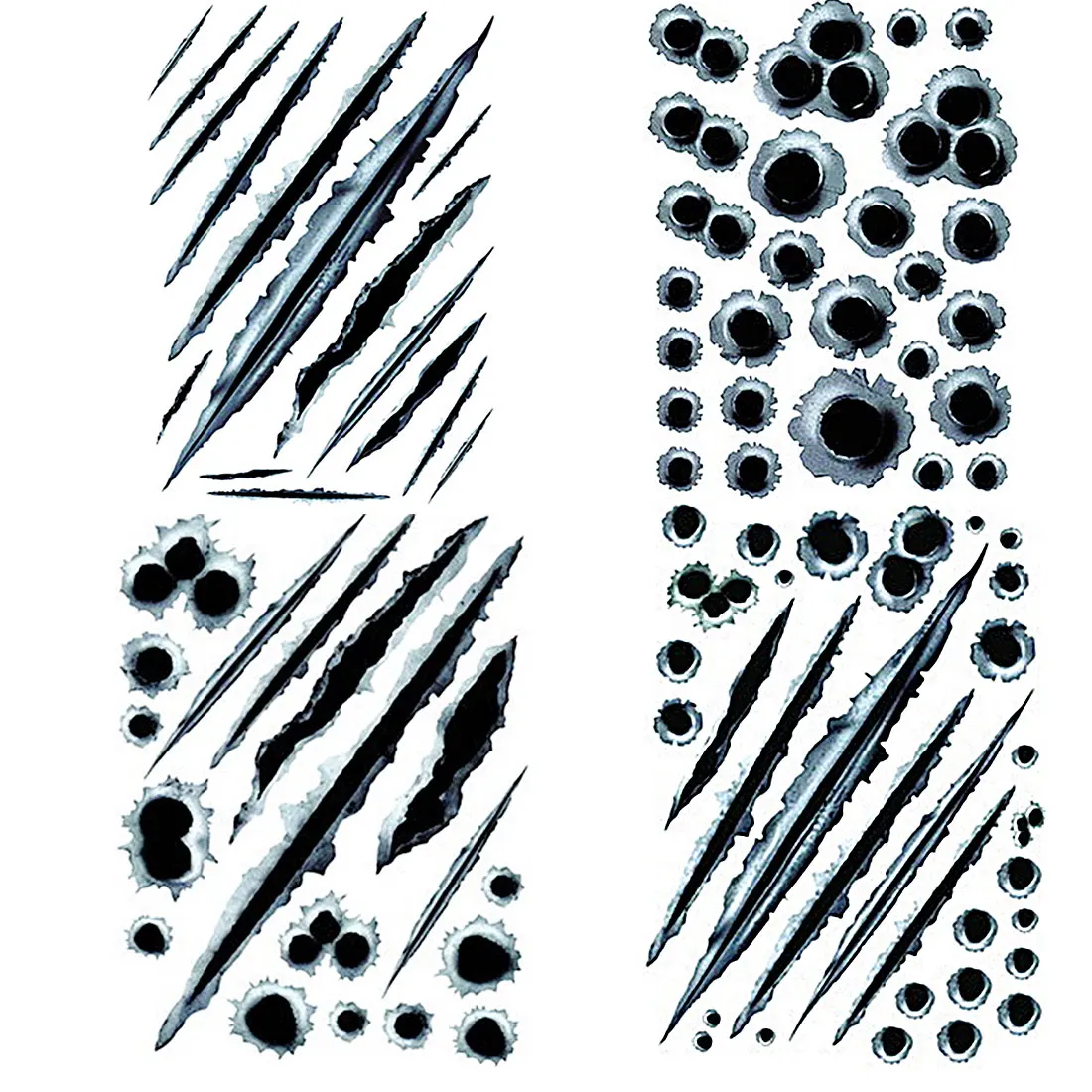 

Dewtreetali 1Pcs Funny Car Stickers 3D Bullet Hole Car Styling Motorcycle Scratch Realistic Bullet H