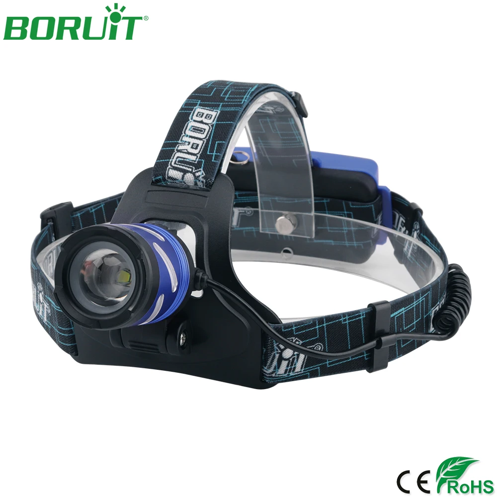 

BORUiT B9 XP-G2 LED Headlamp Flashlight Zoomable USB Rechargeable Headlight Lantern Waterproof Camping Hunting Head Torch 18650