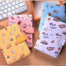 "Летний кот" Учебная тетрадь для дневника подкладка чистая бумага Обложка из искусственной кожи милые канцелярские подарок